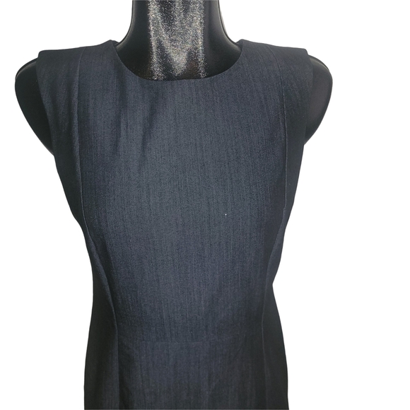 Laura Navy Blue Sleeveless Sheath Dress 8 - Picture 2 of 7